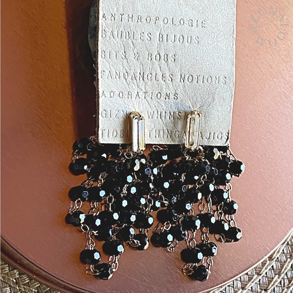 Anthropologie 🆕 | 🎄❄️Cosmic Rocker Waterfall Beaded Drop Earrings. - Picture 4 of 6